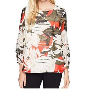 Calvin Klein Long Sleeve Floral Blouse